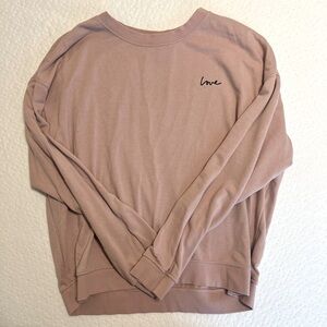 H&M Light Pink “Love” Sweatshirt